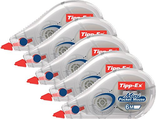 Tipp-Ex Mini Pocket Mouse Korrekturroller/Korrekturband, verpackt mit 10 Stück in praktischer Klarsichtverpackung