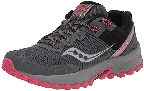 Saucony Women's Excursion TR14 Trail Running Shoe, Charcoal/Coral, 8