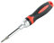 MichaelPro MP002025 7-in-1 Ratschen-Schraubendreher & Steckschlüssel, Multi-Bit, gepolsterter Griff, Schwarz/Rot