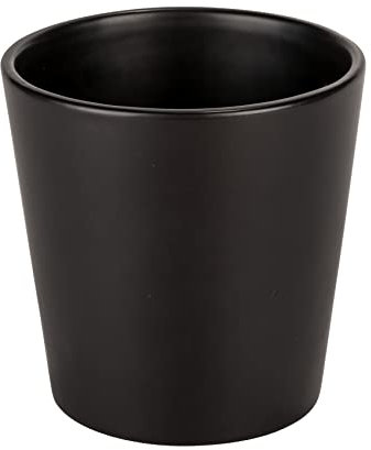 WENKO Kräutertopf Kuro, Black Outdoor Kitchen Behälter für Küchenkräuter aus hochwertiger Keramik, dekorativer Topf für frische Kräuter auf dem Tisch, am Buffet oder Grill, ∅13x13cm, Schwarz, 55010100