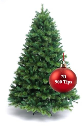 7FT/2.1M Classic Artificial Christmas Tree Xmas Realistic Natural Green Branches with Solid Metal Leg