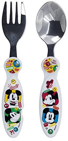 KINDERBESTECK AUS METALL. 2 STÜCK | MICKEY MOUSE FUN-TASTIC