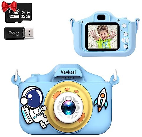 Kids Camera for Girls and Boys 2.0 Inch IPS Screen 1080P 40M HD Video Camera Kids Digital Dual Camera 32GB SD Card Plus Reader Christmas and Birthday Gifts Toy for Age 2-10 Year Old
