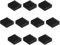 sourcing map 10Pcs 14x14x6mm Heatsink Aluminum Radiator Heat Sink Cooling with Fixed Sticker for Chip CPU, Power Transistor, FET, IC, Power Amplifier,Black