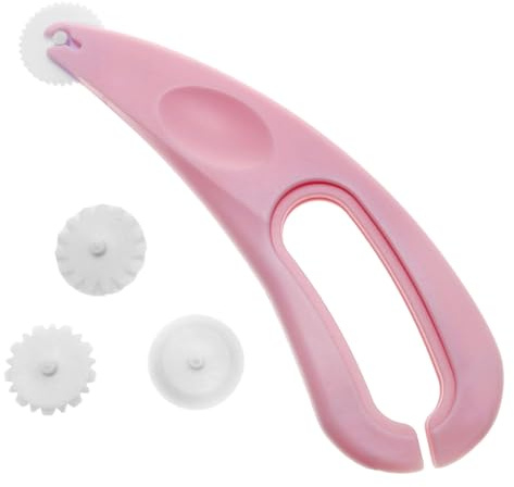 zutisay Dough Pastry Cutter Wheel 4 Style rollers Pastry Embosser Fondant roller Suitable for small cakes, gummies, birthday cakes -1set