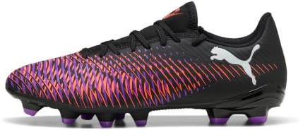 Puma Future 8 Play FG/AG, Chaussure de Football Unisexe, Puma Black-Puma White-Glowing Red,