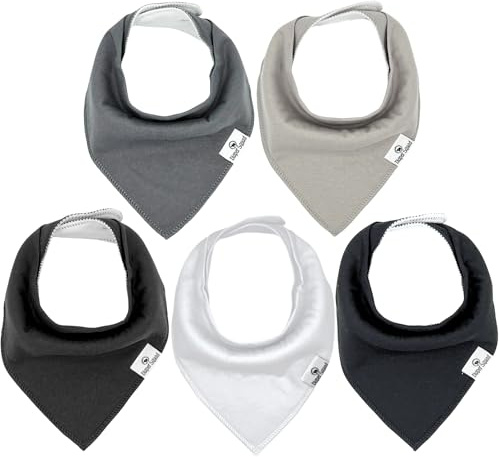 DiaperSquad's Baby Bibs for Drooling and Teething, Bibs for Boys, Baby Girl - Solid Cotton Baby Drool Bibs (Basics, Cotton & Polyester)