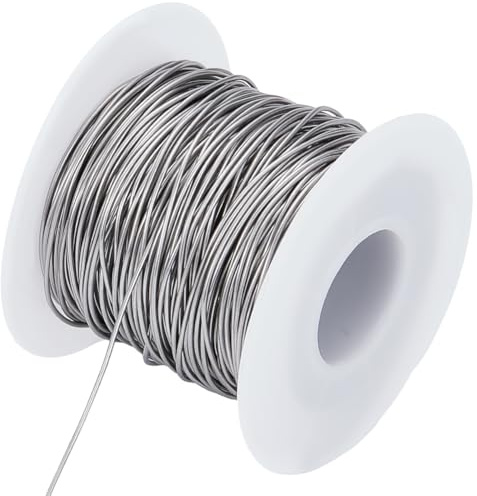 Beebeecraft 164 piede Filo Rotondo per Artigianato 304 filo Morbido per Gioielli In Acciaio Inossidabile per La Creazione di Gioielli Avvolgimento di Fili Scultura Floreale Fai Da Te