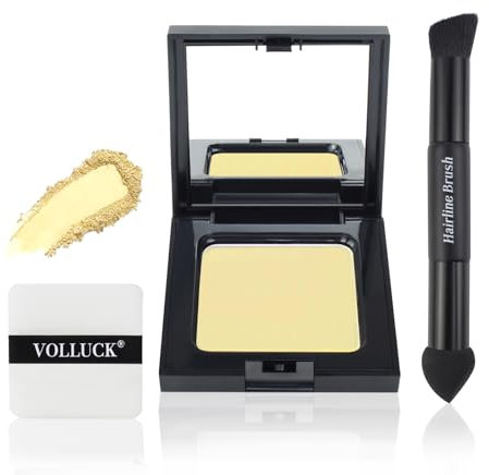 VOLLUCK Ansatzpuder, Sofortige Abdeckung Haaransatz Puder bei Graue Haare und Lichtes Haar, Natürliche Haarpuder Ansatz für Männer & Frauen (Hellblond, 12 g)