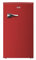 VOK Frigorífico Bajo Encimera de 85 L - Altura 84 cm, Cool Zone(-2~8°C), Cajón de Verduras, Bajo Consumo Energético, Diseño Retro en Rojo