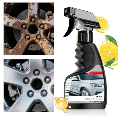 Yonuaret Dissolvant De Rouille - 120 ML Produit Nettoyant pour Entretien De La Voiture | Spray Enlève-Rouille pour Roues de Voiture - pour Les Surfaces en Alliages Inoxydables Chromés