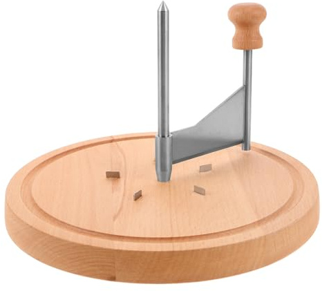 GARVALON Rizador Manual de Queso con Disco Giratorio de Acero Inoxidable y Base de Madera Cortador y Rallador para Queso Duro Adecuado para Restaurantes Cafeterías y Uso Doméstico 22 X