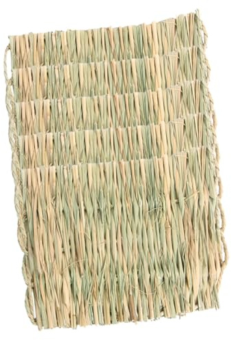Alasum 5 Tapetes de Paja para Conejos Pequeños Alfombra Refrescante y Cómoda para Hámsteres y Cobayas Cama Natural y Segura para Jaulas Pequeñas Uso en Verano E Invierno