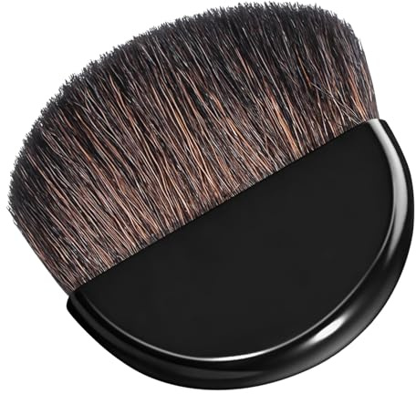 SHERCHPRY Pincel Plano para Rubor y Contorno, Brocha Pequeña para Maquillaje en Polvo Suelto, Herramienta Portátil para Maquillaje Diario y Citas