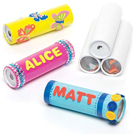 Baker Ross Blanko-Kaleidoskope - für Kinder zum Bemalen und Gestalten - Kindergeburtstag - 6 Stück