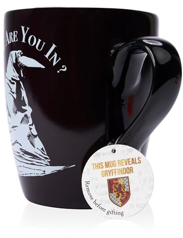 WOW! STUFF Harry Potter Gryffindor Wappen Tasse, Magische Kaffeetasse, mit Hitzeverwandlung und Motivationssprüchen, Thermotasse mit Farbwechsel, Geschenk für Harry Potter Fans