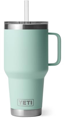 Yeti Rambler 35 oz Straw Mug, Vacuum Insulated, Stainless Steel, Seafoam