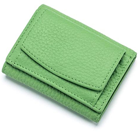 ZhaoCo Cartera Pequeña Mujer con Monedero Billeteras Cuero para Mujer Pequeño en Formato Corto con Bloqueo RFID para Niñas - Aceituna
