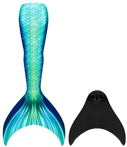 shepretty Meerjungfrauenschwanz zum Schwimmen für Kinder mit Meerjungfrau Flosse,daheim10-170