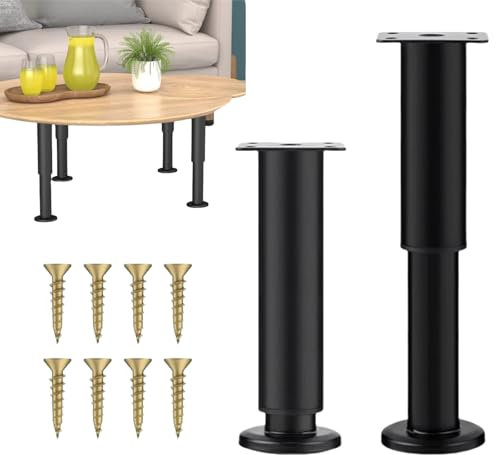 ZLXFT Pieds de Meubles Réglables,2pcs Pieds Réglable Meuble,Pied de Table Reglable Hauteur Métal,Pieds De Salle Bain Meubles Salle Bain,Meuble Pied Table Pieds,Table Chaise Armoires Canapé Jambe