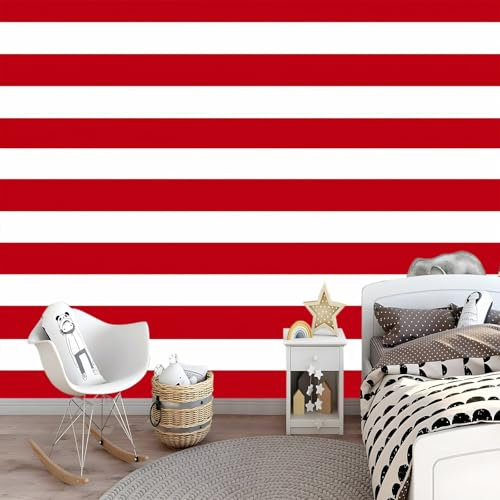 Fotomurales infantiles Rayas Rojas Papel Tapiz 150 x 105 cm Bandera Estadounidense Fotomurales 3D Tv Fondo Pared Moderno Dormitorio Murales Fotomurales Decorativos