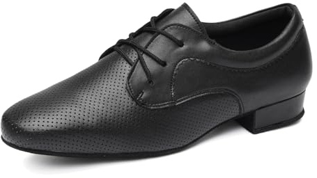HROYL Chaussures de Danse Homme Latine Chaussures de Salon Salsa Bachata,LHD-404-Noir-3.5-S,EU 43