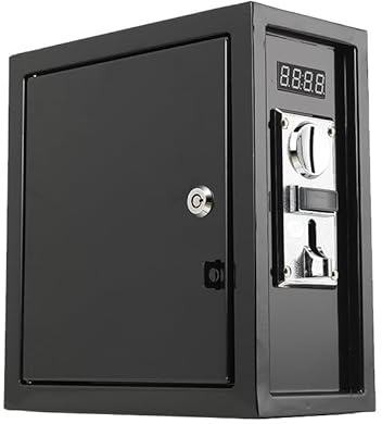 NICCOO Münzbetriebener Münz-Timer-Steuerkasten-Netzteilkasten, Münze Zeitschaltuhr Box, Münzzeitschaltuhr für Waschmaschine, Massagestühle, Ladegeräte, Dryers usw