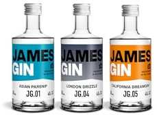 James Gin Miniature Gift Set | 3 x 5cl Bottles – Asian Parsnip, London Drizzle & California Dreamgin’ | Distilled in the UK | Award Winning Gin by James May