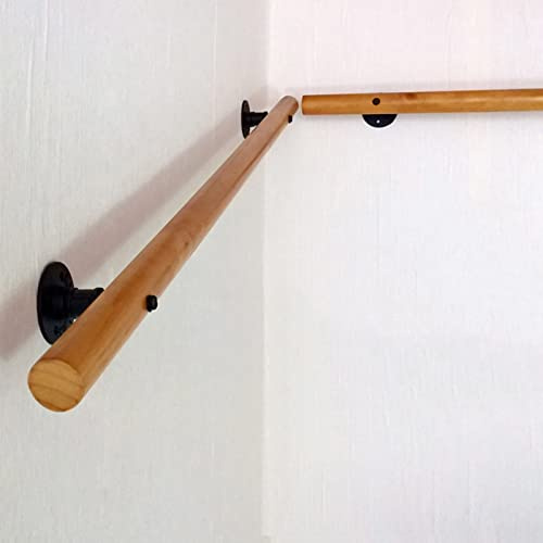 Trä Räcke För Trappa, Trätrappa Räcke Banister Väggmonterad Hem Villa Loft Äldre Räcke Korridor Stöd Stang Barngård Räcke/12Ft/360Cm