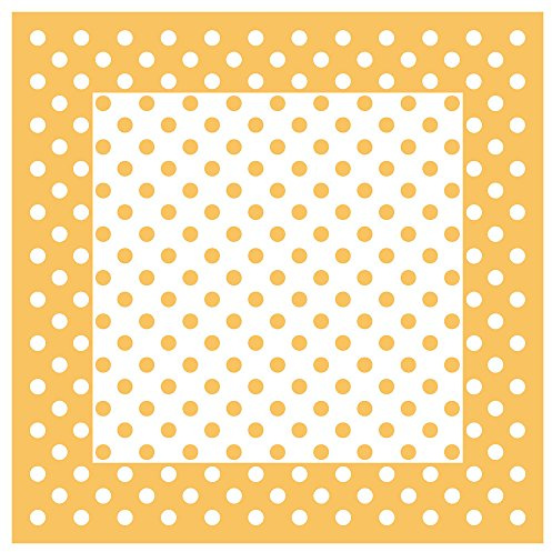 TigerTie de seda paño-nicki en naranja blanco lunares - 50 x 50 cm - 100% de seda