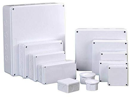 Boîtier de jonction en ABS - anti-poussière, étanchéité IP55 (100 x 100 x 70 mm)