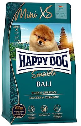 Happy Dog 60944 - Supreme Mini XS Bali Hähnchen mit Kurkuma - Hunde-Trockenfutter für sehr kleine Rassen - 1,3 kg Inhalt