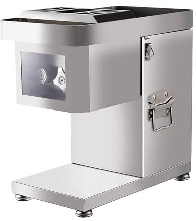 Affettatrice elettrica per carne per uso commerciale, 550 lb/h tritacarne, tagliatrice per verdure fresche in acciaio inossidabile per affettare frutta e cibo