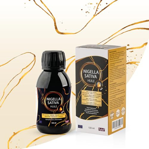 Huile de Nigelle Pure Pressée à Froid – 125 ml | Usage Interne & Externe | Origine contrôlée | Extraction Artisanale | Vegan | Sans Additifs | Clean Label | Certifiée GMP ISO