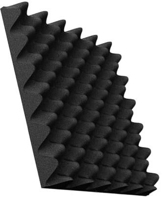 2 unidades de espuma acústica, pirámides de espuma con pegatinas, aislamiento acústico, placa de espuma autoadhesiva, pared amortiguadora de sonido para estudio de grabación, oficina, podcasts