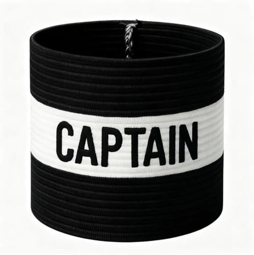 3pcs Captain Armbands Soccer, Adjustable Leader Football Arm Bands Breathable Soccer Captain Armband Sport Accessory for Football Rugby Basketball for Youth and Adults Junior Boys Kids (Black)