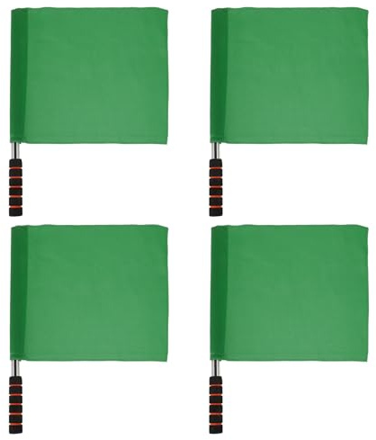CIYODO 4 Pezzi Bandiere Arbitro da Mano Leggere con Impugnatura Antiscivolo Bandiere Segnale Resistenti per Allenamento Sportivo e Gare Automobilistiche per Arbitri su Campo Sportivo