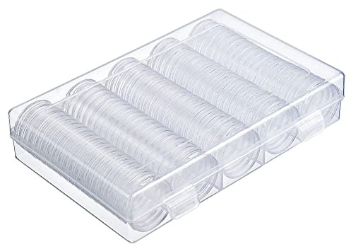 Myntkapselfodral plast mynthållare förvaringsbehållare samling tillbehör 30 mm 100 st.