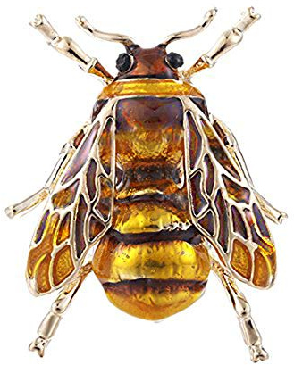 Twinkling Stars Vintage Cute Enamel Insect Bug Honey Bee Brooch Metal Clothing Pin for Women Girls