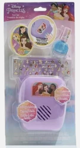 Disney Princess Nail Polish Gift Set Varnish Dryer Drying Safe Doll Sticker Play