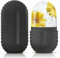 Aulese Face Ice Roller, Silikon Ice Roller Gesicht, Wiederverwendbar Muschelmuster Eisroller Gesicht Auge Massagegerät, Facial Ice Face Roller für Pore Verkleinern, Erhellen Haut (Schwarz)