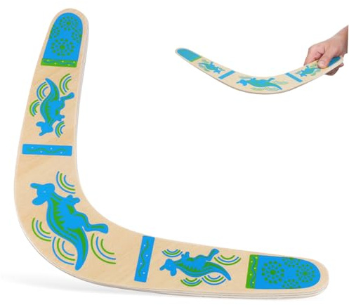 WHAMVOX Wooden Boomerang Toy Outdoor Flying Disc for Boys and Girls Adults Sport Toys for Teens Flights Flying Fun Sports