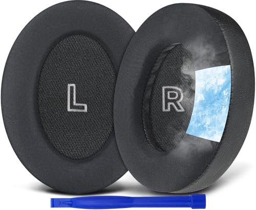 SOULWIT Cuscinetti Auricolari Ricambio Cooling Gel per Bose QC Ultra/New QuietComfort Ultra (2a generazione) Cuffie Wireless, Padiglioni con Tessuto Traspirante Ice Silk, Schiuma Isolante dal Rumore