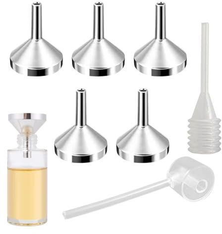 JDNFKG 5 Imbuto in Metallo, 1 Goccia, 1 Pacco Testa, Strumento di Imballaggio Liquido, Mini Imbuto Portatile, Accessori Fai -da -Te -Manowerk.