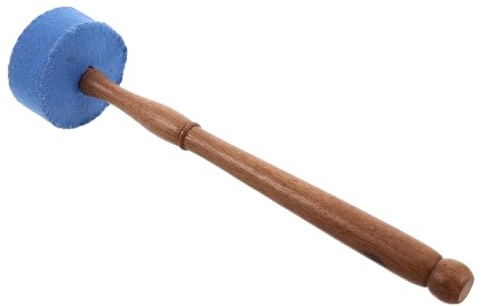 iplusmile Mazo de Percusión de Madera Mango Ergonómico y Fieltro de 28cm para Cuencos Cantores, Accesorio Adecuado para Meditación y Prácticas de Sonido Relajante