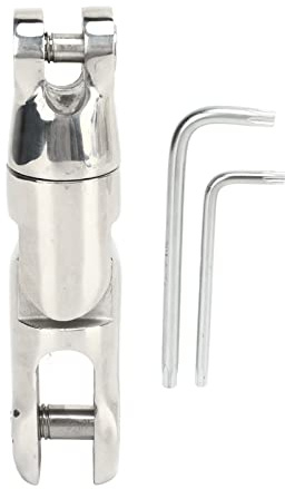 NINGANME Conector de Cadena de Ancla de Acero Inoxidable Marino, Conector Giratorio para Ancla de Barco, diseño de Doble pivote para Cadenas de 6 a 8 mm con Acabado Brillante, Carga de