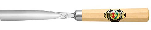 KIRSCHEN Werkzeuge 3140004 | Bildhauerbeitel mit Heft, Stich 39, gebogen, 4mm