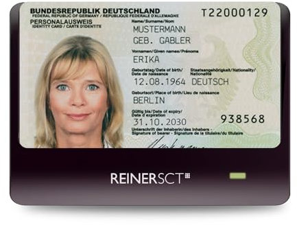 REINER SCT cyberJack RFID Basis I Chipkartenleser für kontaktlose RFID-Chipkarten I Kartenlesegerät für den neuen Personalausweis I Card Reader mit USB-Anschluss I eID Lesegerät