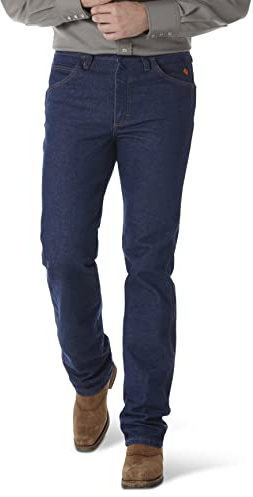 Wrangler Riggs Workwear Mens FR Flame Resistant Slim Fit Jeans, Prewash, 32W x 32L US