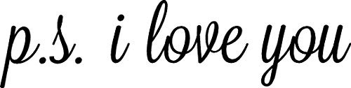 Ideogram Designs (23x6) P.S. I Love You Wall Art Wall Vinyl Decal Quote Art Saying Lettering Stencil